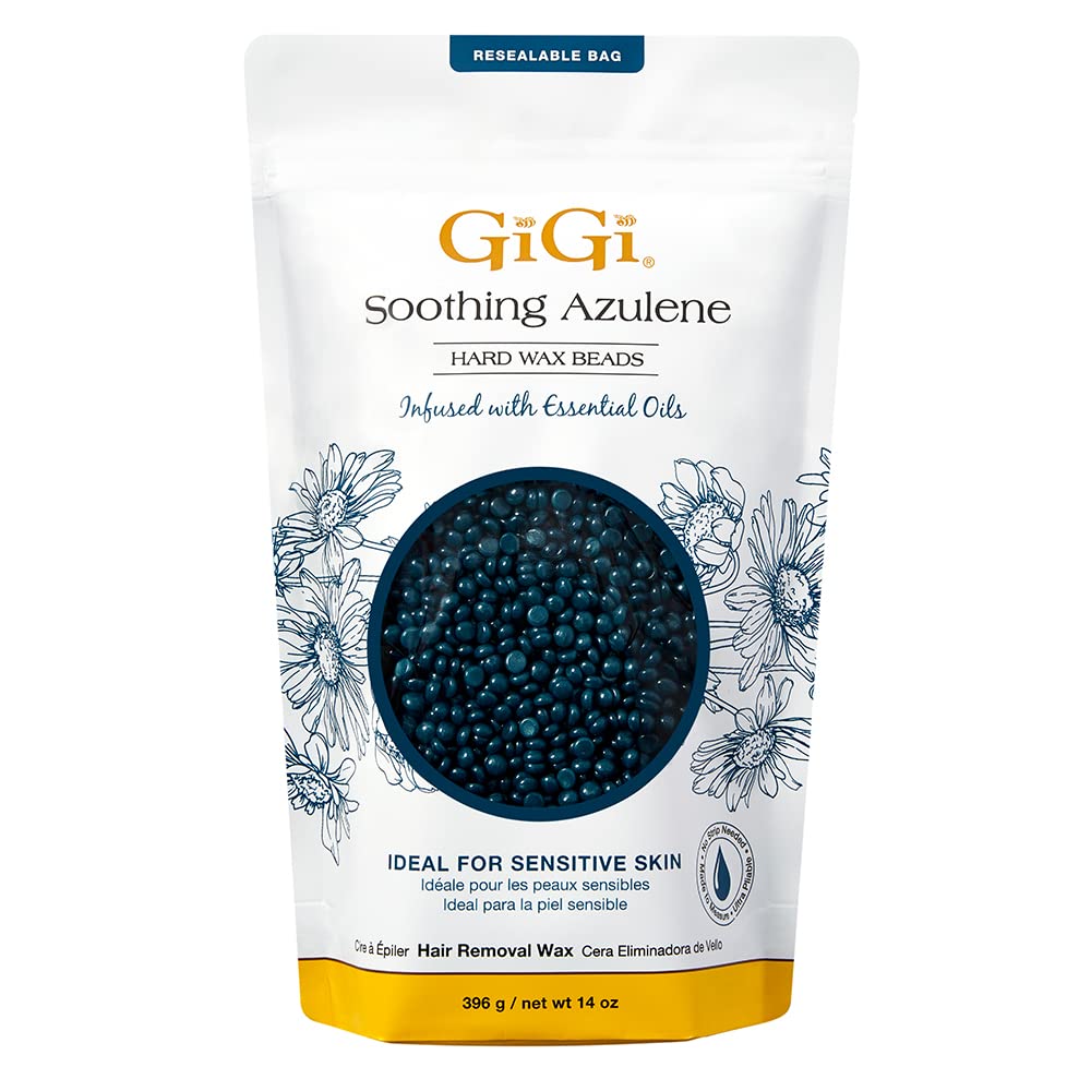 Gigi Hard Wax Beads for Hair Removal Soothing Azulene Hair Removal Wax for - Thumbnail 2
