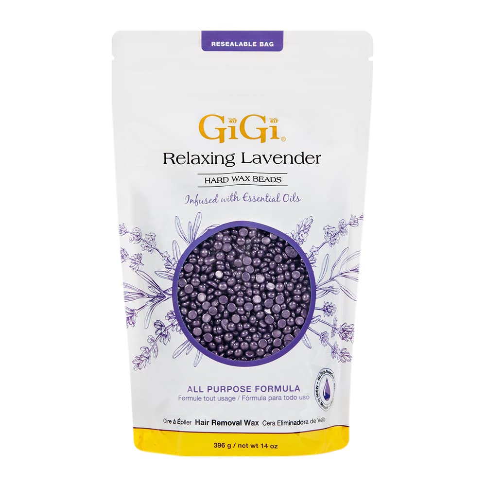 Gigi Hard Wax Beads for Hair Removal Relaxing Lavender Waxing Beads for Face - Thumbnail 2
