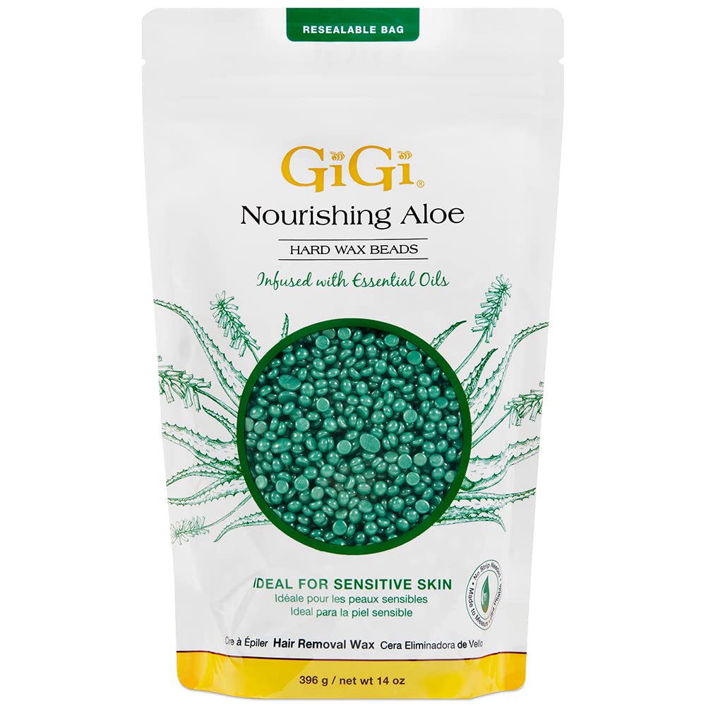 Gigi Hard Wax Beads for Hair Removal for Sensitive Skin Nourishing Aloe Wax - Thumbnail 2