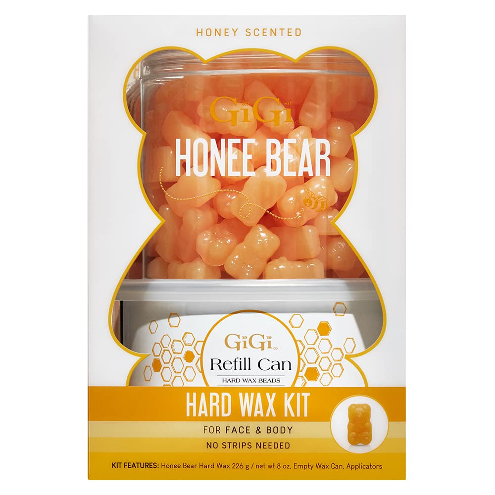 Gigi Honee Bear Hard Wax Kit for Hair Removal Honey Scented Hard Wax Beads for - Thumbnail 2