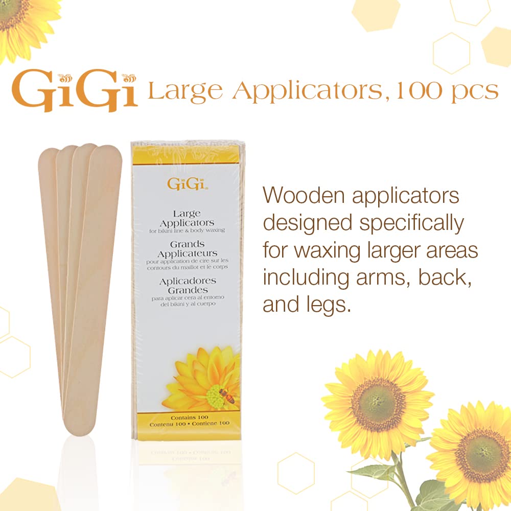 Gigi Wax Sticks for Hair Removal Large Wax Applicator Sticks Wooden Waxing - Thumbnail 2