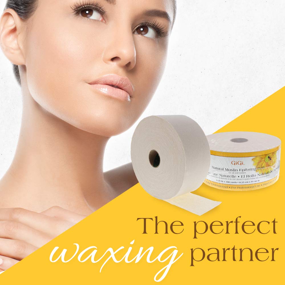 Gigi Epilating Muslin Roll Wax Strips for Hair Removal Natural Muslin Wax Roll - Thumbnail 2