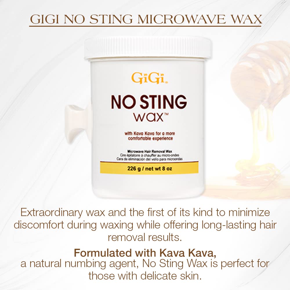 Gigi No Sting Wax With Kava Kava Microwave Hair Removal Wax 8 oz - Thumbnail 2