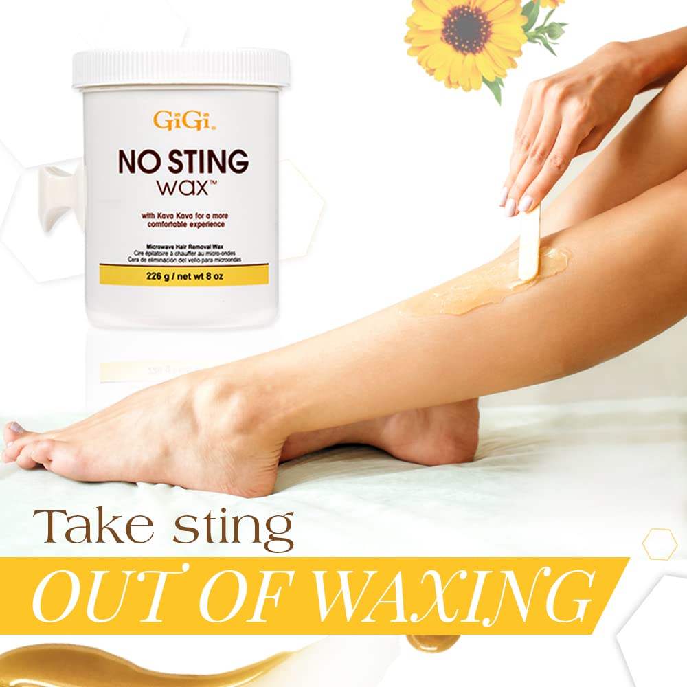 Gigi No Sting Wax With Kava Kava Microwave Hair Removal Wax 8 oz - Thumbnail 3