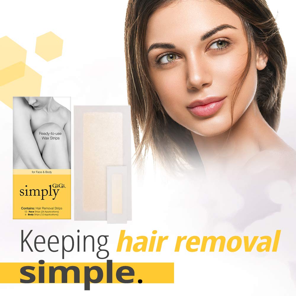 Gigi Ready To Use Hair Removal Kit 12 Face Strips and 6 Body Strips - Thumbnail 2