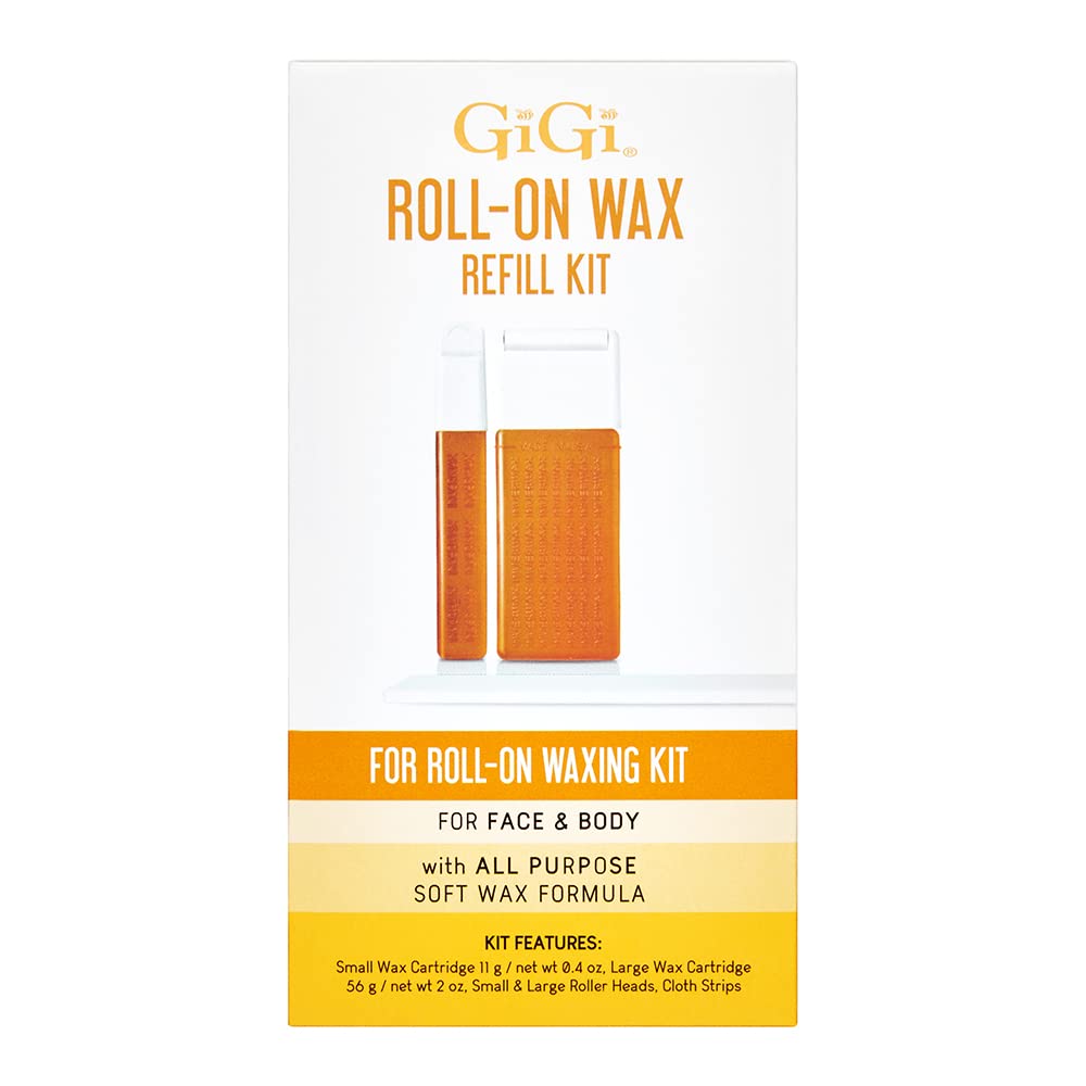 Gigi Roll On Wax Kit Refills All Purpose Soft Wax Roller Kit for Face Body Hair - Thumbnail 2