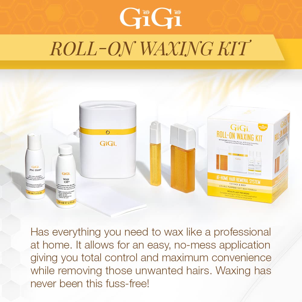 Gigi Roll On Waxing Kit At Home Hair Removal for Face Body With All Purpose - Thumbnail 3