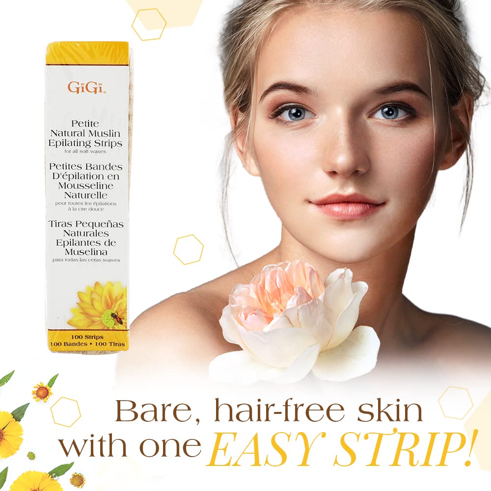 Gigi Waxing Strips for Hair Waxing/hair Removal Petite Natural Muslin 100 - Thumbnail 3