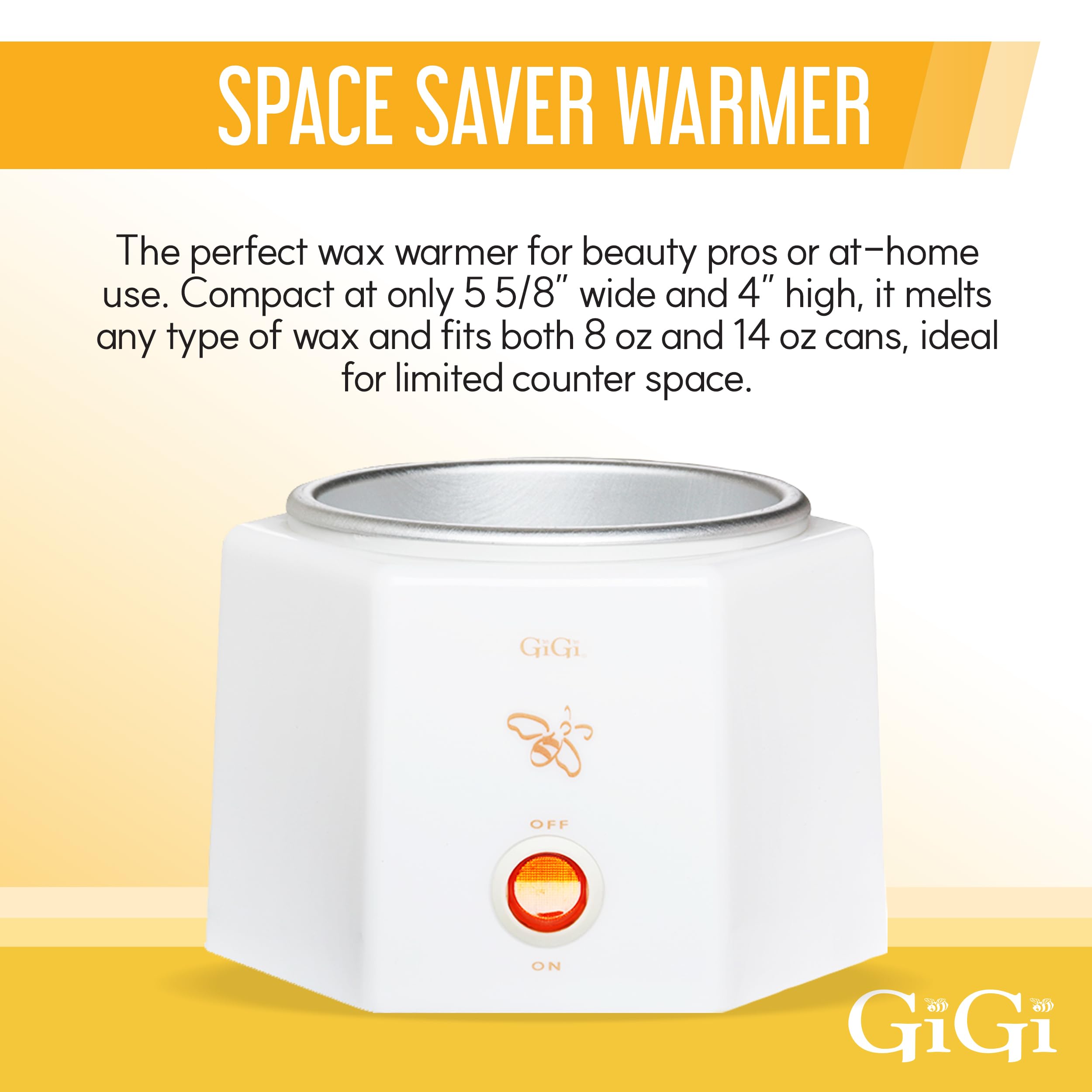 Gigi Hair Removal Wax Warmer Waxing Kit Space Saver Compact Accomodates and Wax - Thumbnail 3