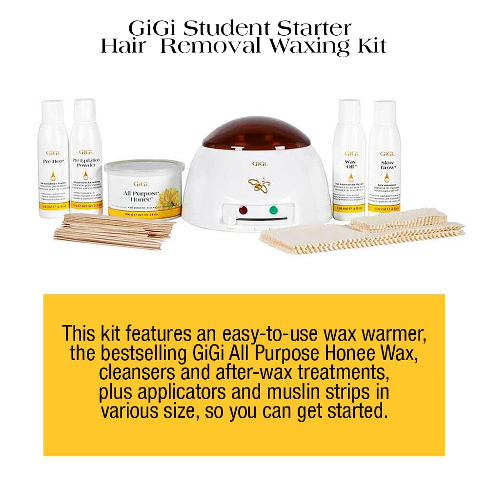 Gigi Student Starter Waxing Kit All Purpose Honee Hair Removal Wax Kit With Wax - Thumbnail 2