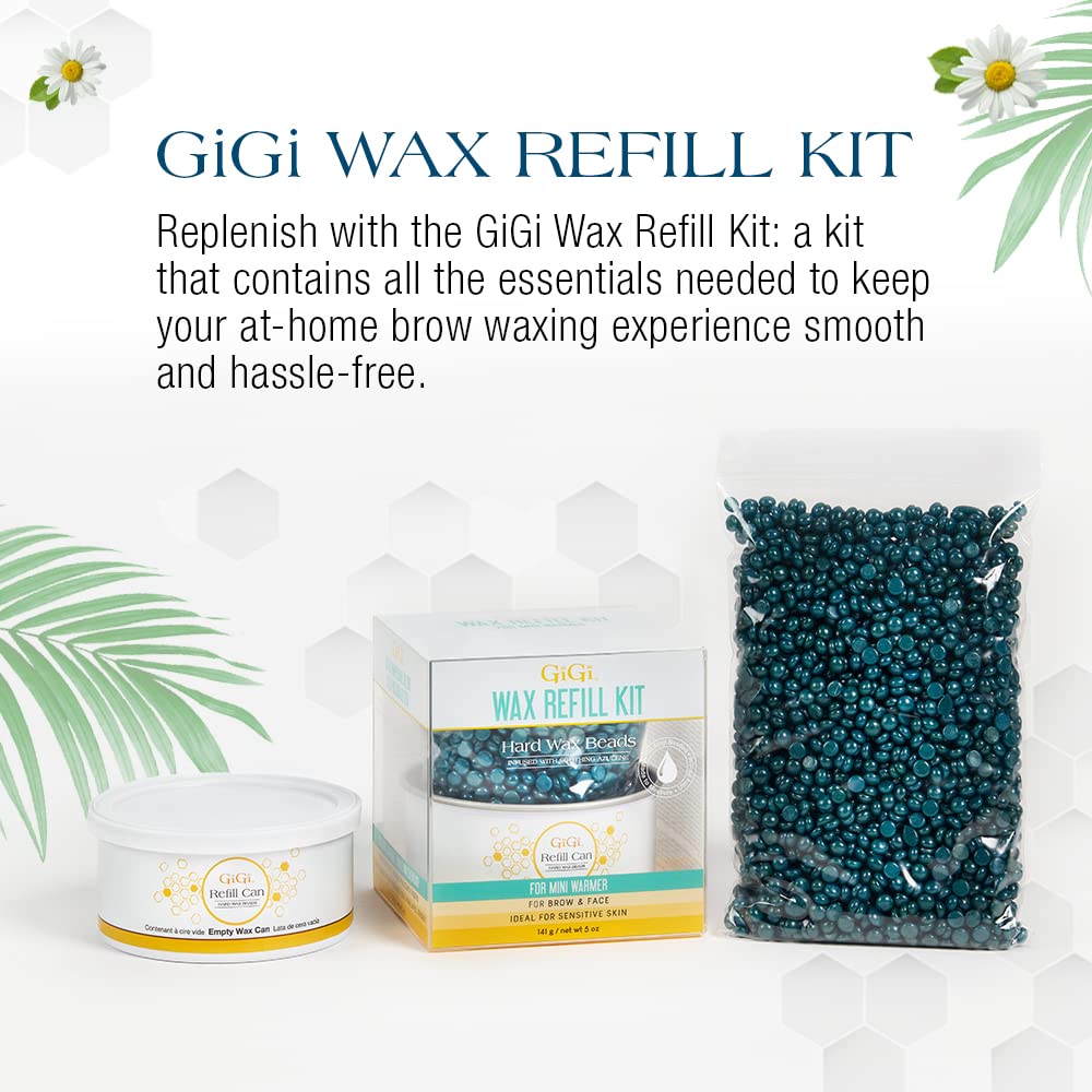 Gigi Wax Refill Kit Azulene Hard Wax Beads for Hair Removal Sensitive Skin Face - Thumbnail 2