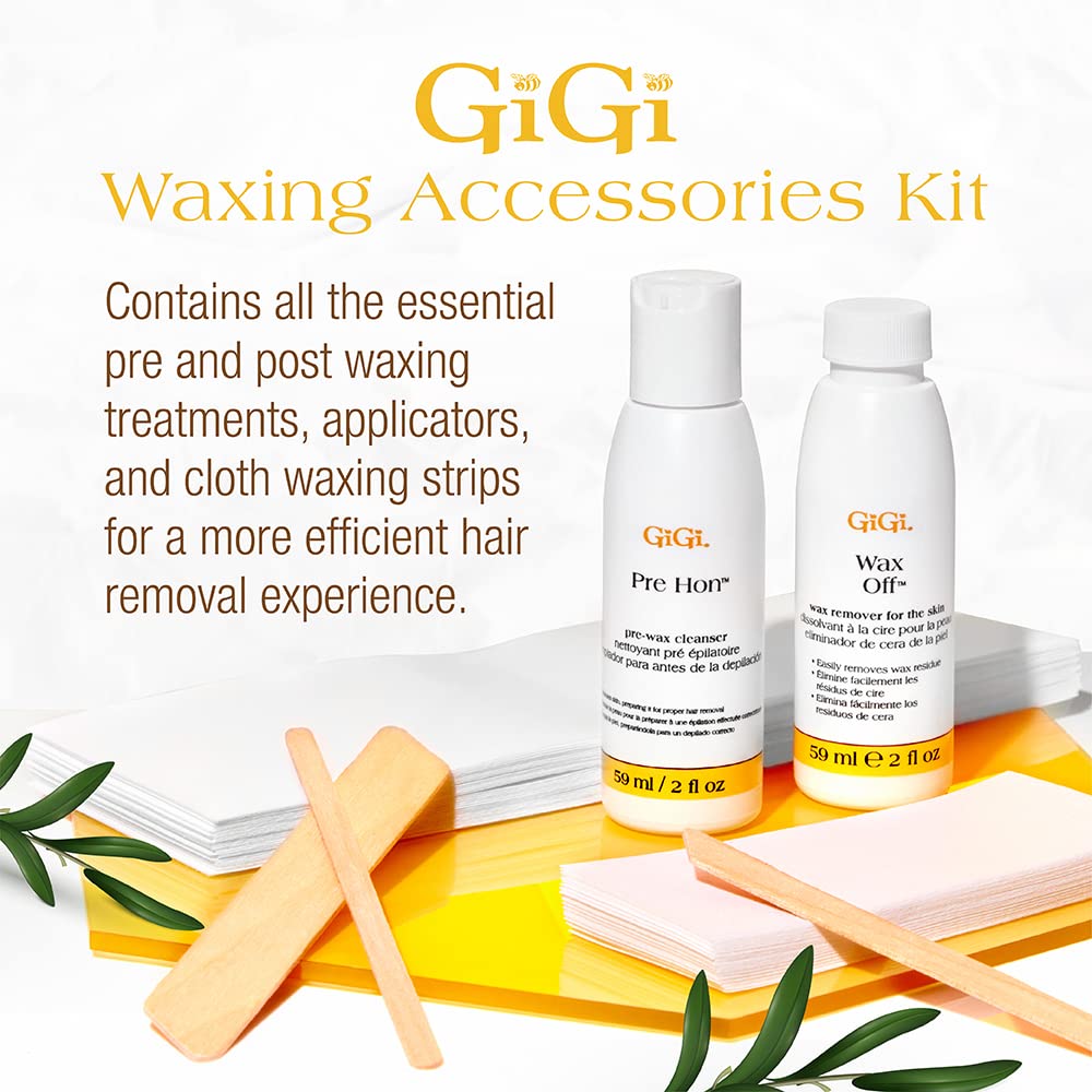 Gigi Waxing Accessories Kit Non Woven Wax Strips Applicators Sticks Treatments - Thumbnail 2