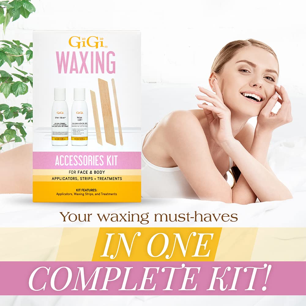 Gigi Waxing Accessories Kit Non Woven Wax Strips Applicators Sticks Treatments - Thumbnail 3
