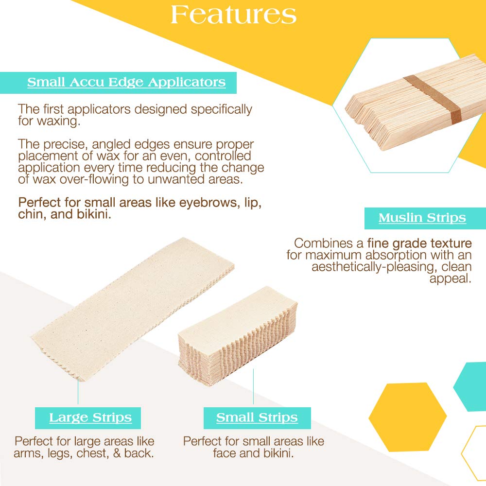 Gigi Wax Essentials Applicators Muslin Strips for Face Body - Thumbnail 2