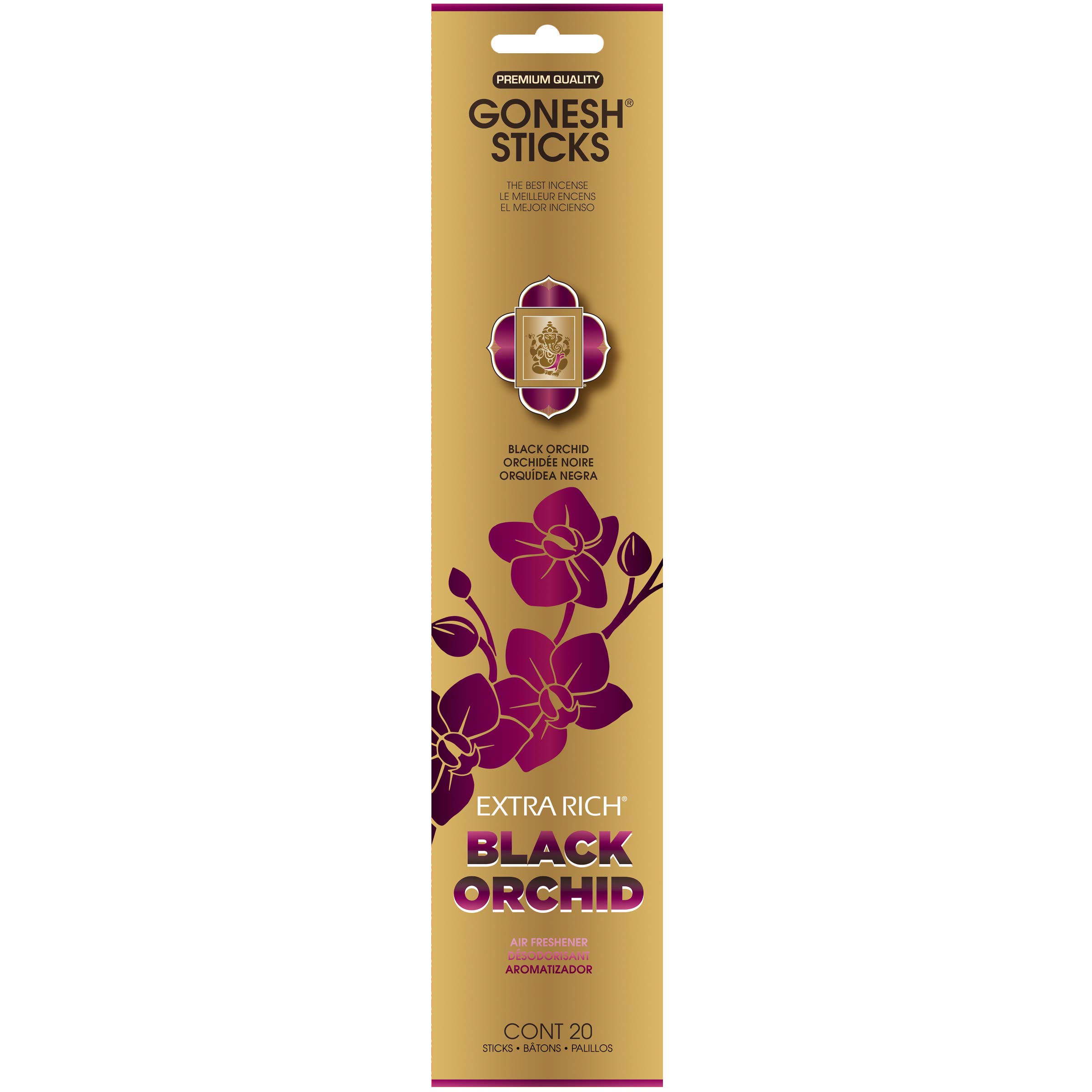 Gonesh Extra Rich Black Orchid Incense Goxrbl