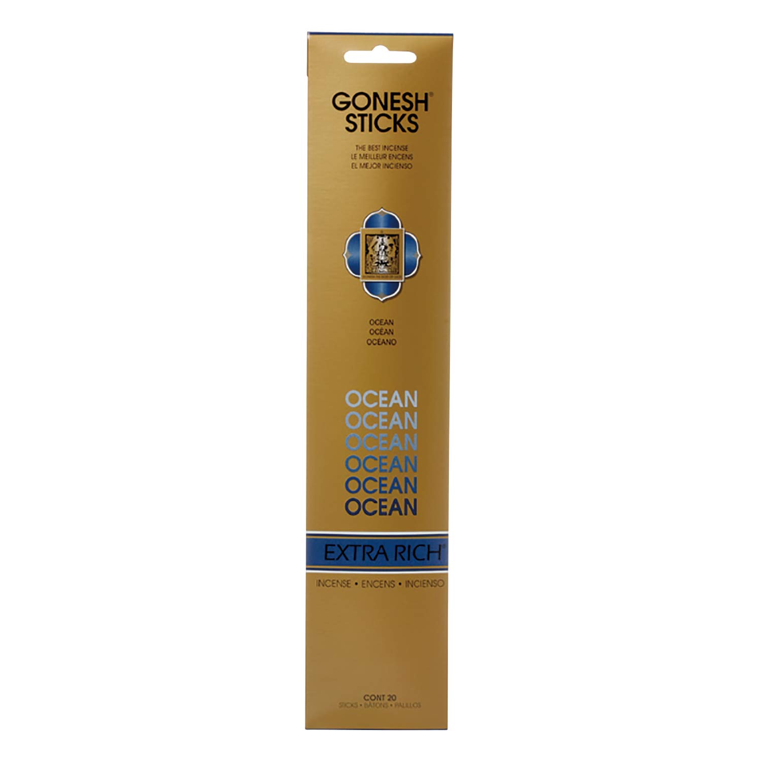 Gonesh Goxroc Extra Rich Collection Ocean Incense Sticks Golden