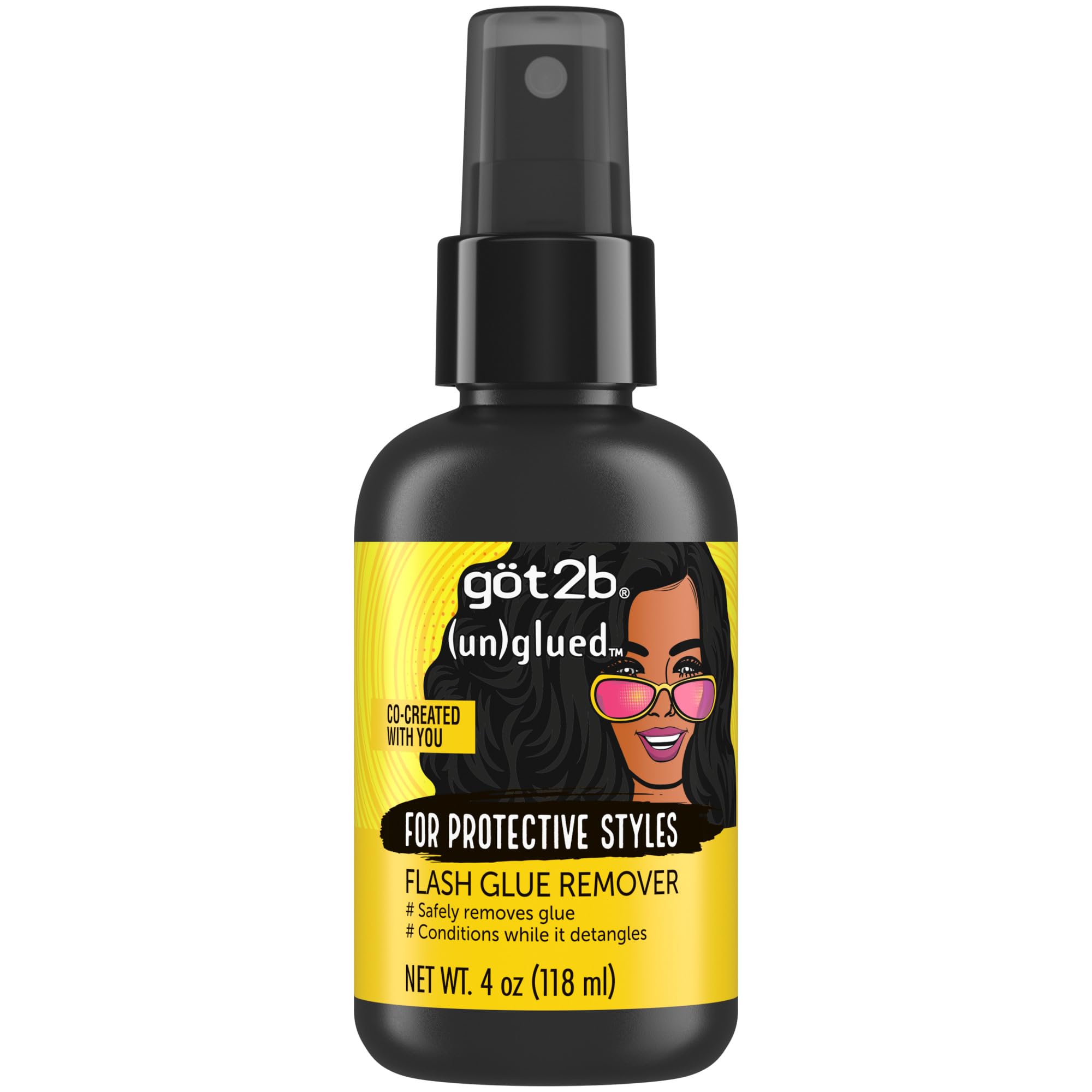 Got2b Glued Flash Glue Remover 4 Fl Oz Wig Glue and Tape In Extension Remover