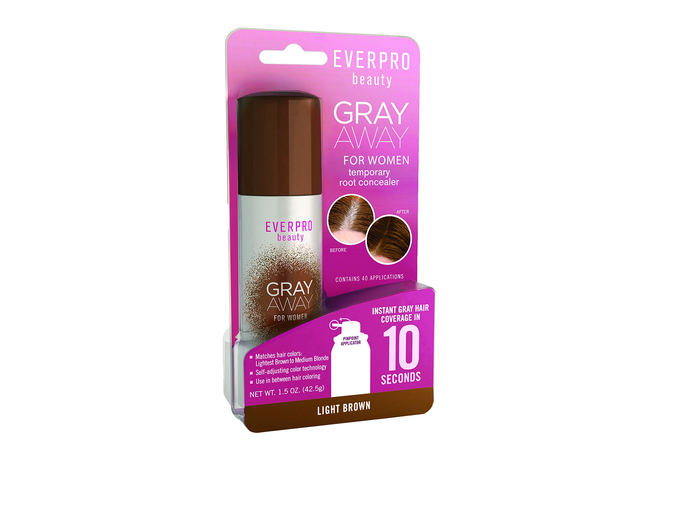 Everpro Gray Away Root Conceal Light Brown 1.5 oz