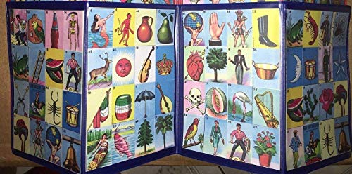 Authentic Mexican Loteria Bingo Chalupa Game: 4 Boards Accordion Laminated - Thumbnail 3