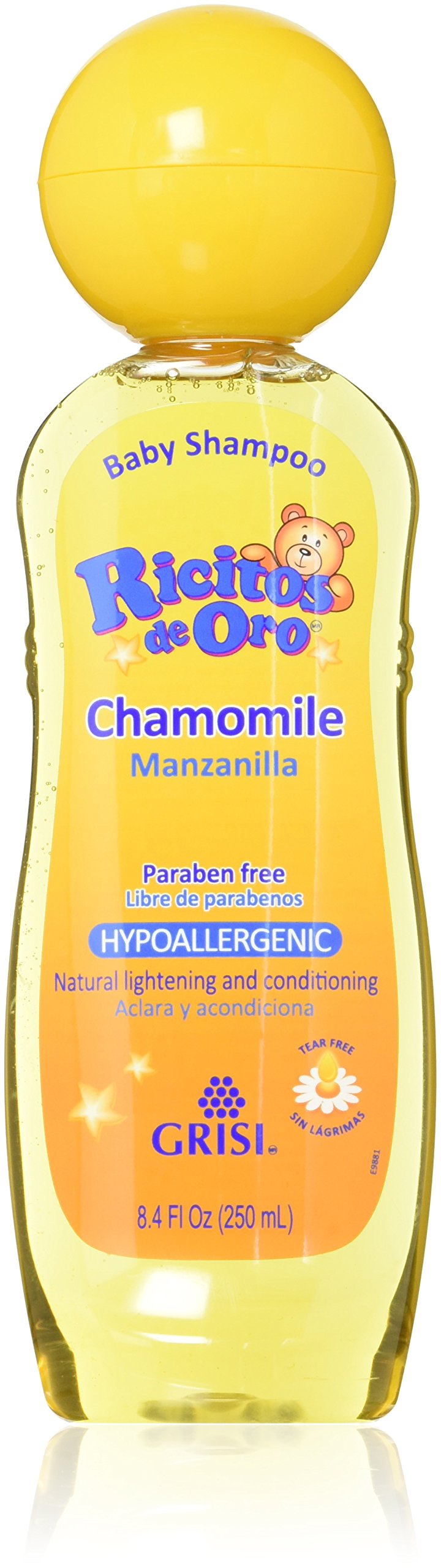 Set of 3 Ricitos de Oro Baby Shampoo Chamomile Hypoallergenic Tear Free Shampoo
