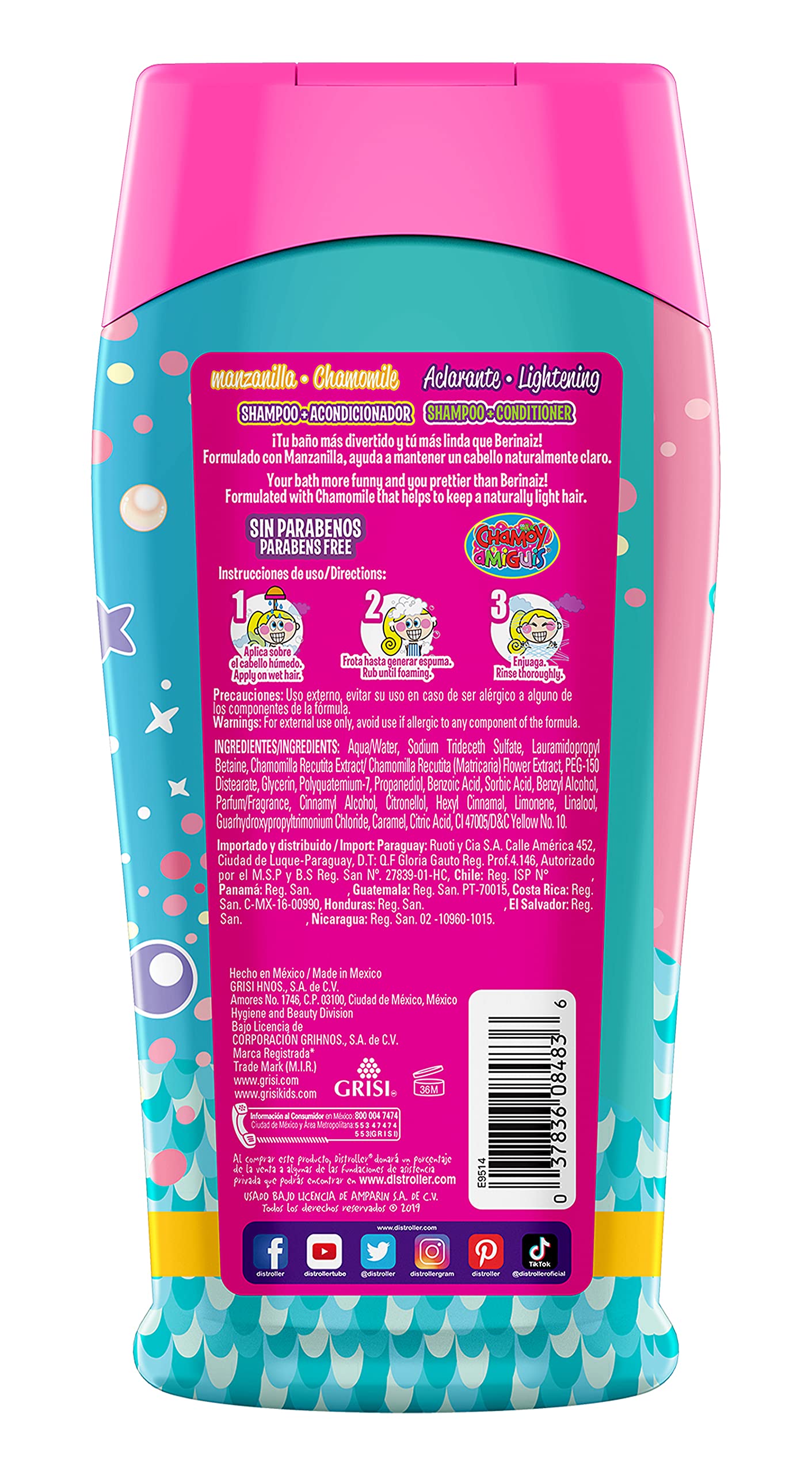Manzanilla Grisi Kids Shampoo for Girls | Lightening Shampoo With Chamomille - Thumbnail 3