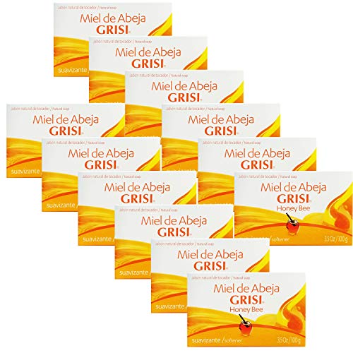 12pk Honey Bee Soap Jabon Miel de Abeja Grisi By Grisi 3.5 oz - Thumbnail 3