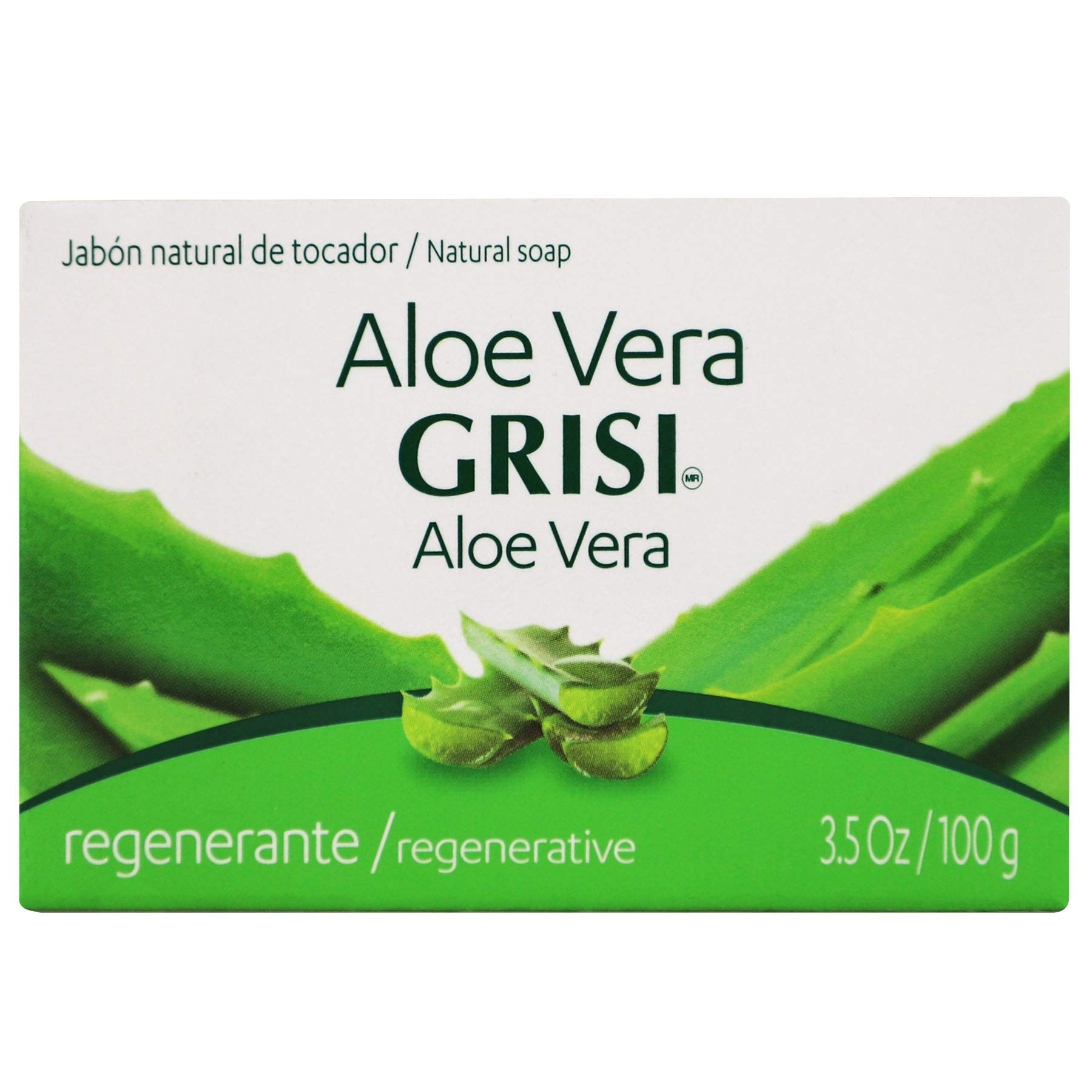 6pk Aloe Vera Soap Jabon de Sávila Grisi 3.5 oz