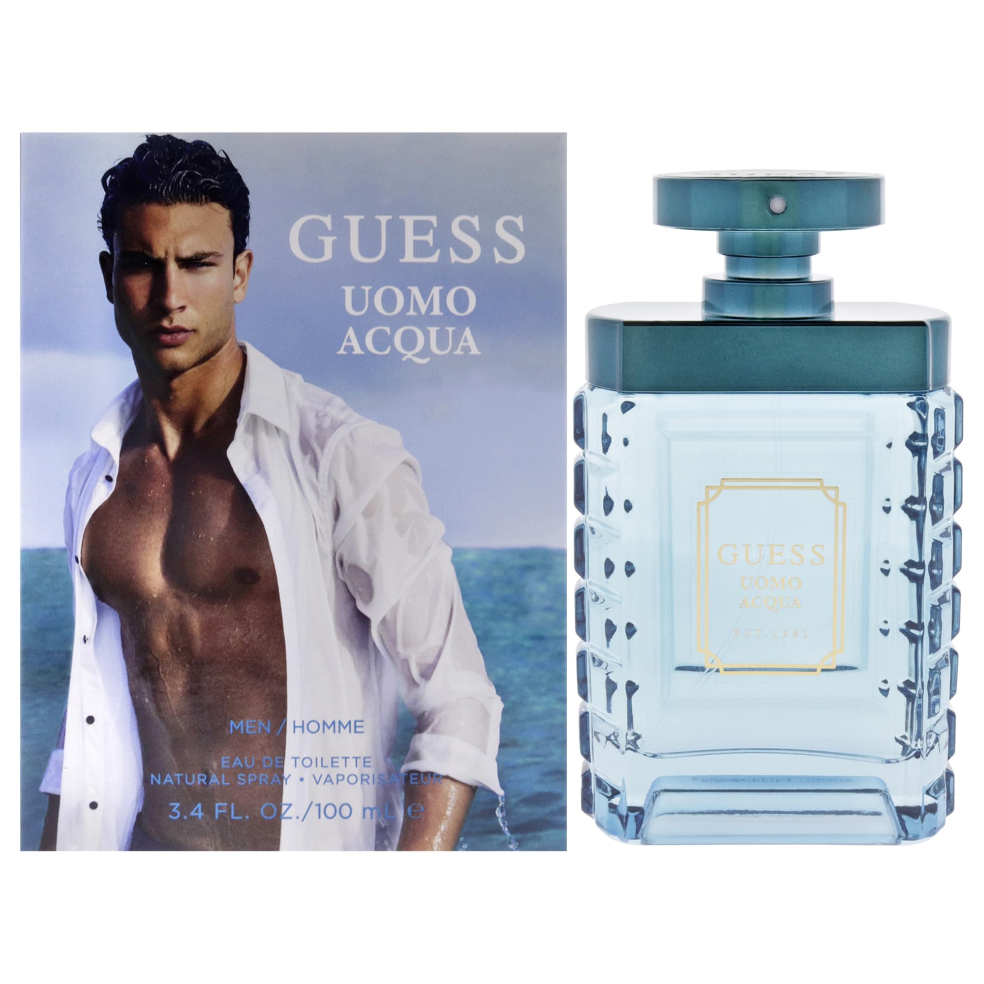 Guess Uomo Acqua Cologne 3.4 Fl. Oz. For Men EDT