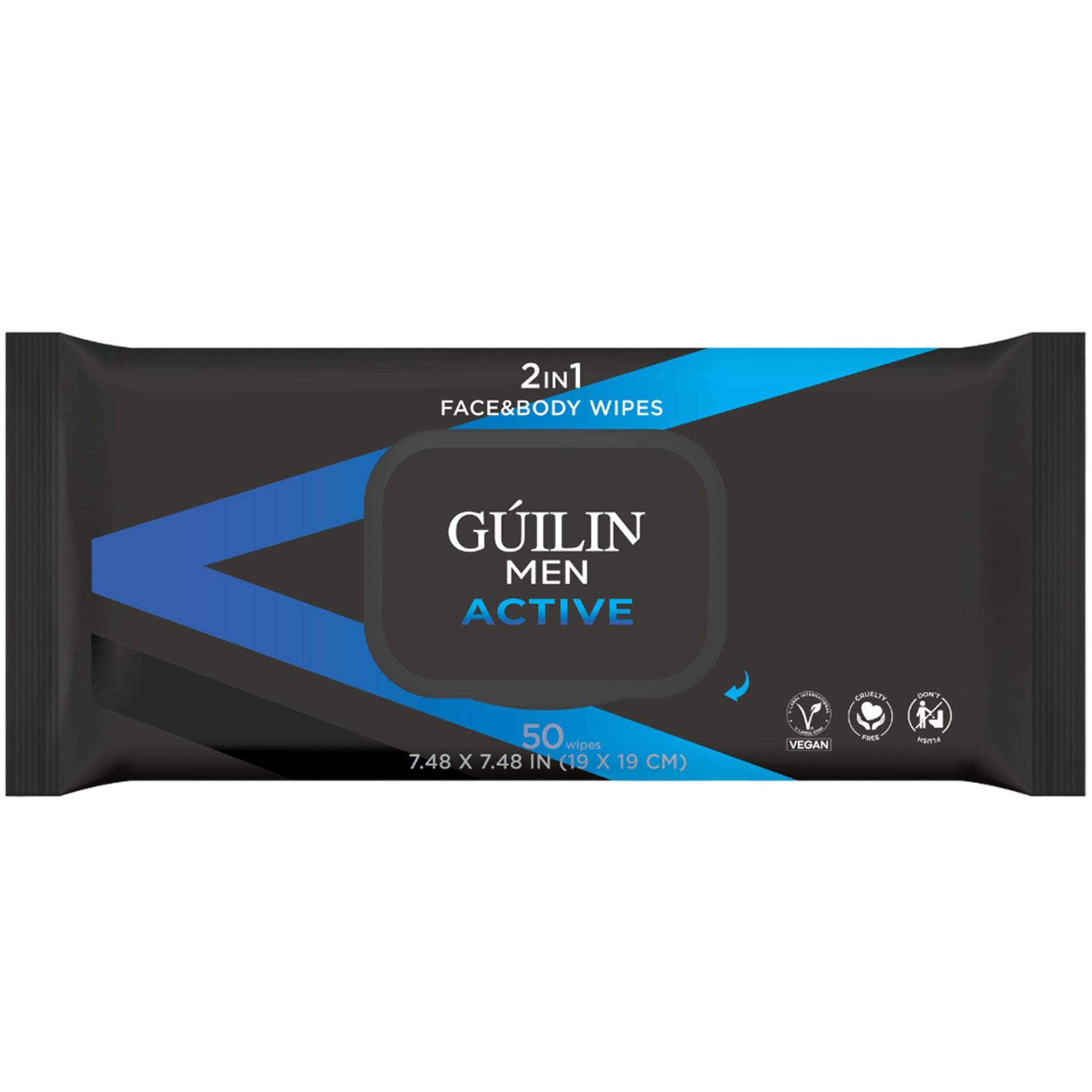 (24-pack) Guilin Men Active Face & Body Wipes - Thumbnail 2