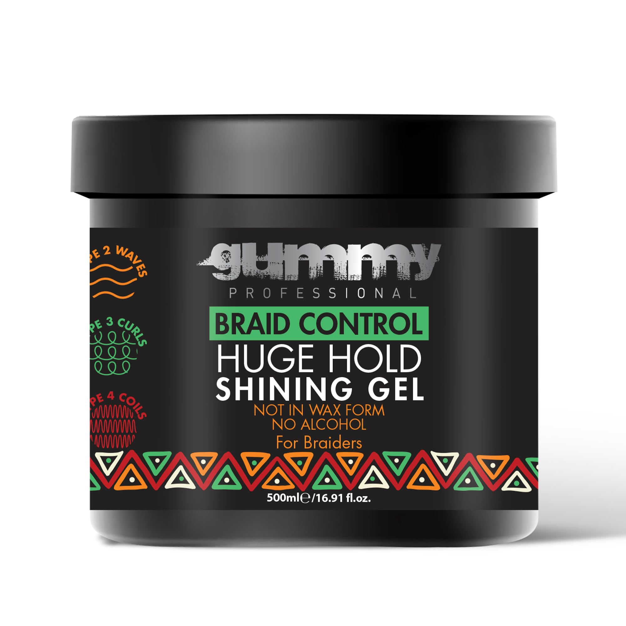Gummy Professional Braid Control Hair Gel Extreme Hold Edge Control for Braids