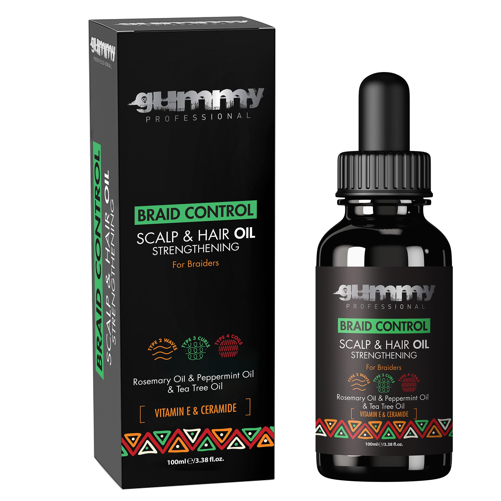 Gummy Professional Braid Control Scalp Hair Oil Moisturizing Growth Oil and Men