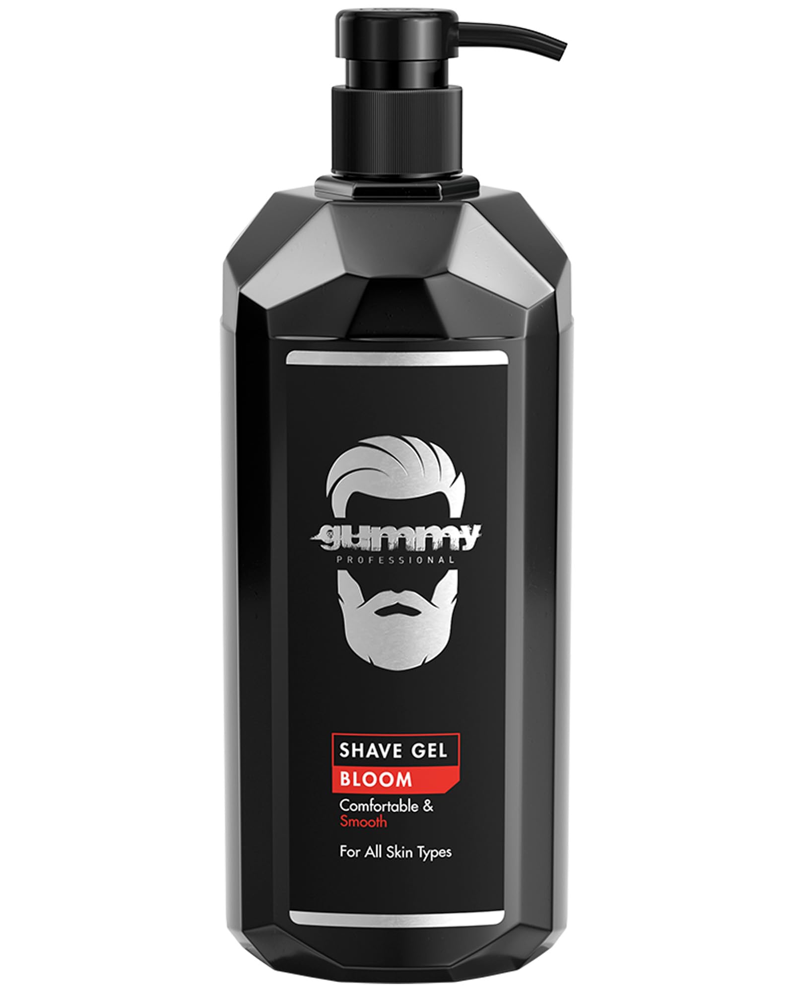 Gummy Professional Bloom Shave Gel With Pump Clear Unscented Formula for