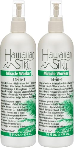 Hawaiian Silky 14 In 1 Leave In Keratin Oil Frizz Free Treatment Jojoba Oil - Thumbnail 2