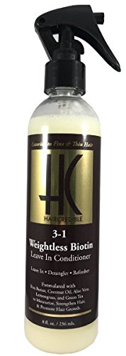 Haircredible 3 1 Weightless Biotin Leave In Conditioner 8 oz