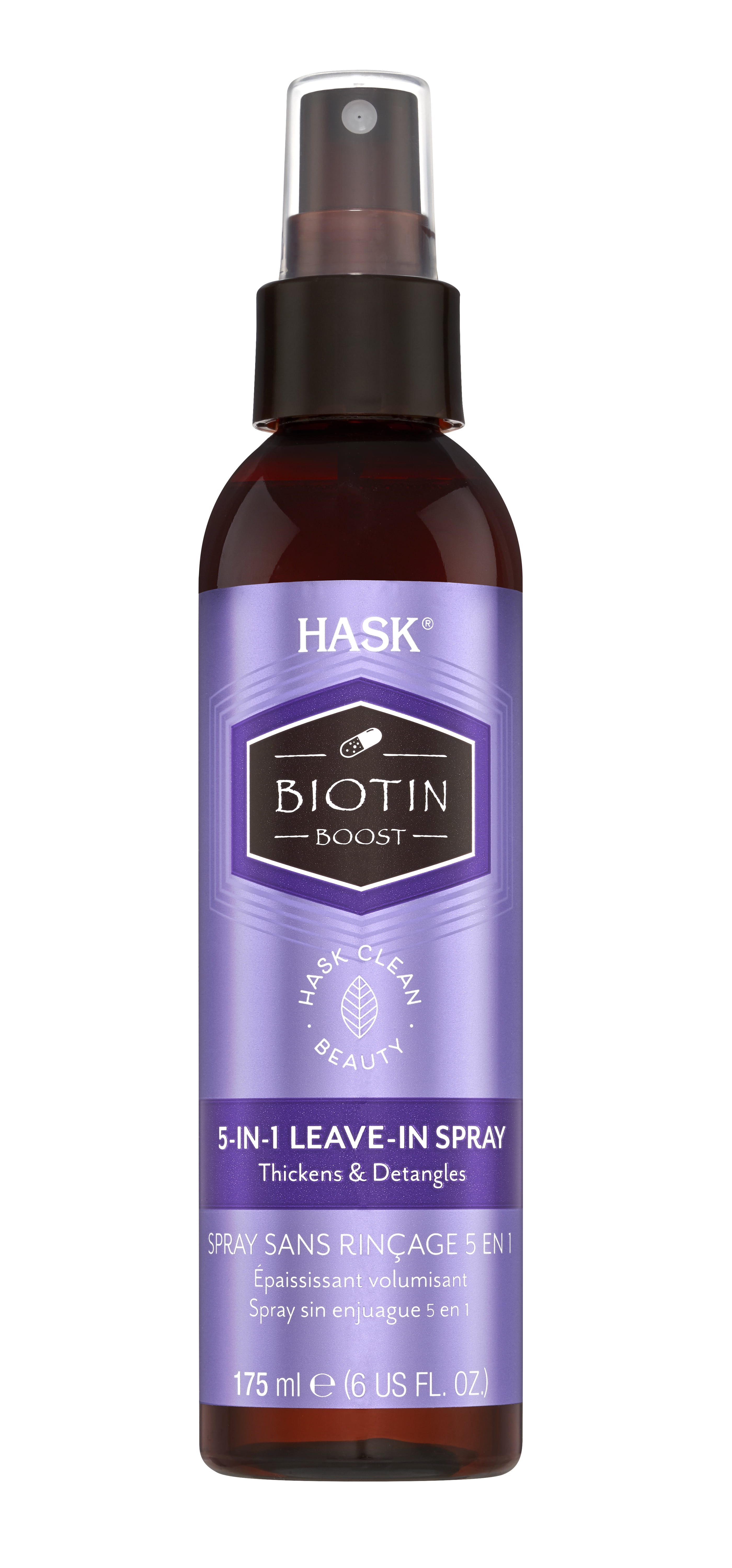 Hask 33.3% More Biotin Thickening Frizz Control 5 In 1 Leave In Hair 6 Fl Oz