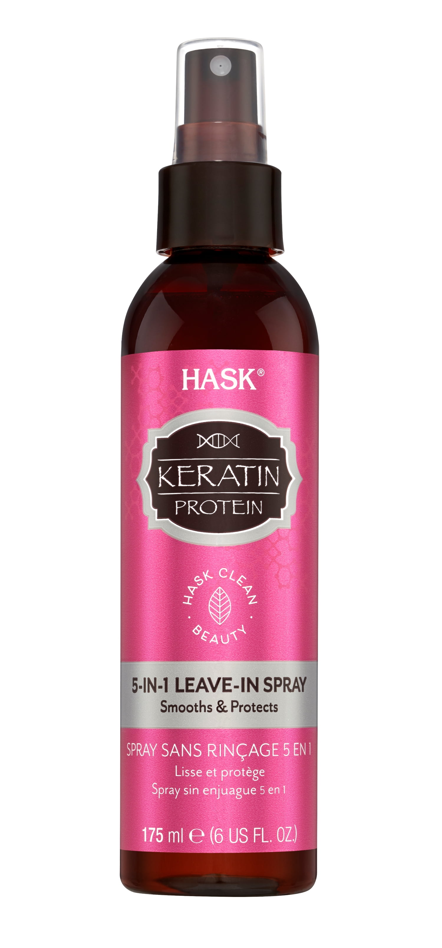 Hask 33.3% More Keratin Smoothing 5 In 1 Leave In 8 Fl Oz