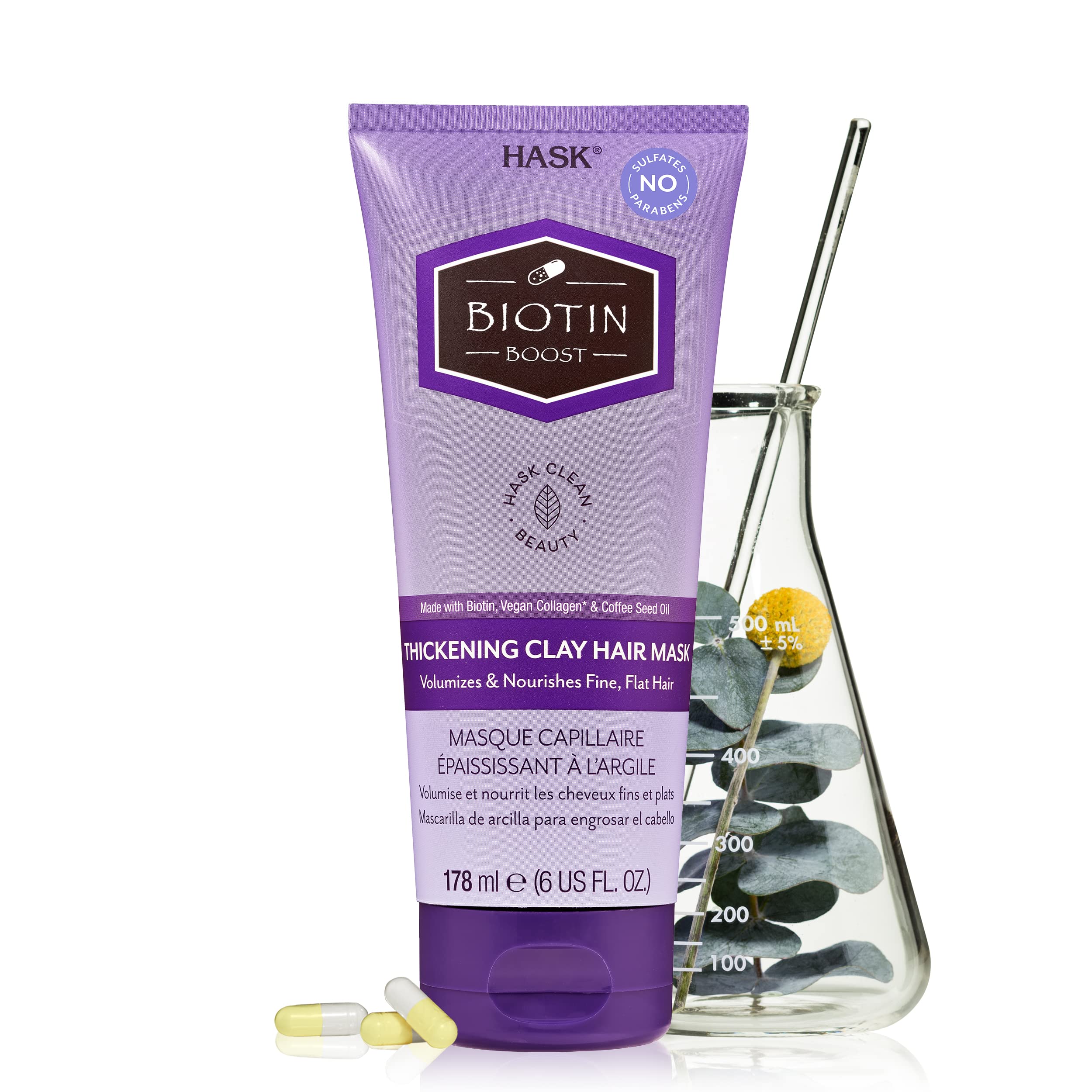 Hask Biotin Boost Thickening Clay Hair Mask for All Hair Types Color Safe - Thumbnail 3