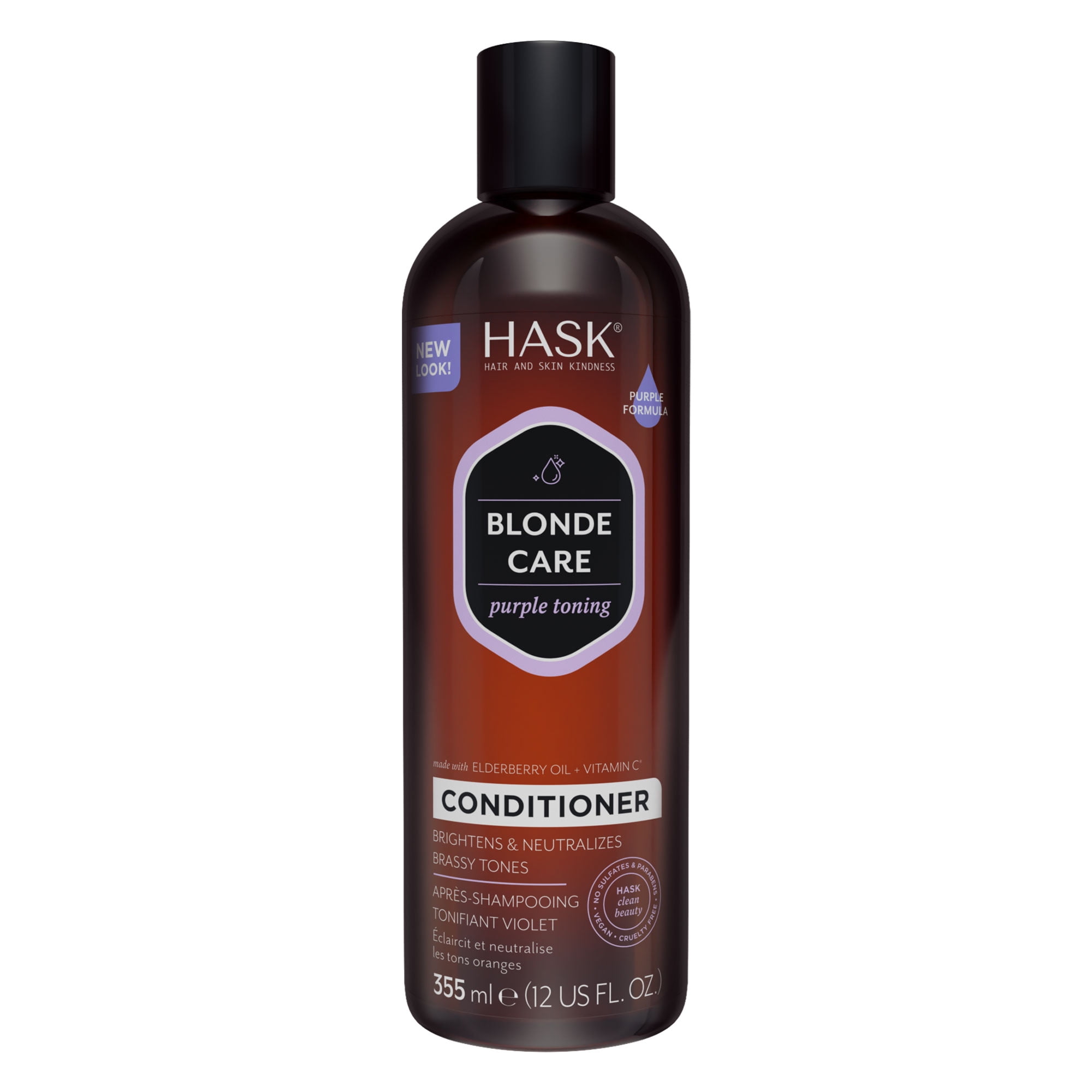 Hask Blonde Care Purple Toning Conditioner 12 Fl Oz - Thumbnail 1