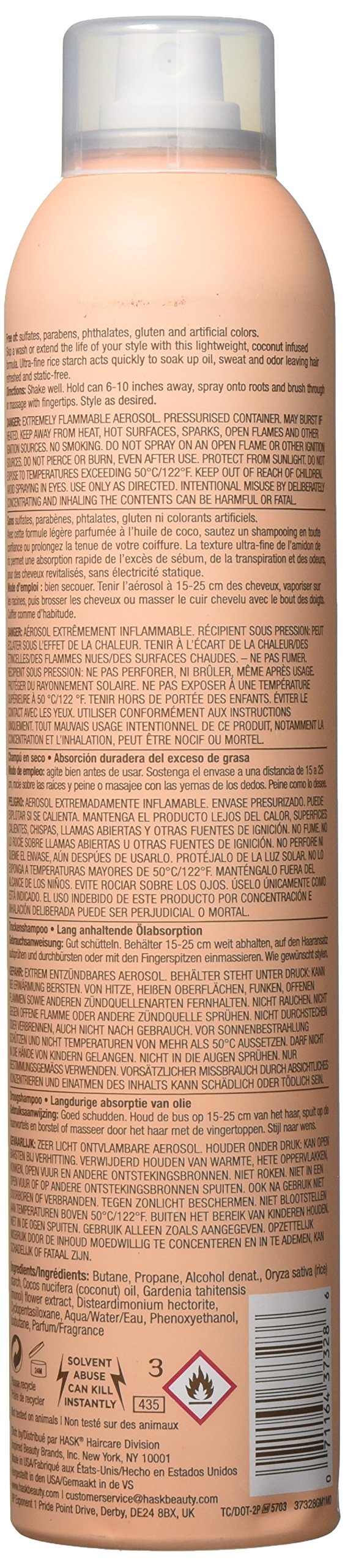 Hask Monoi Coconut Dry Shampoo 6.5 oz - Thumbnail 2