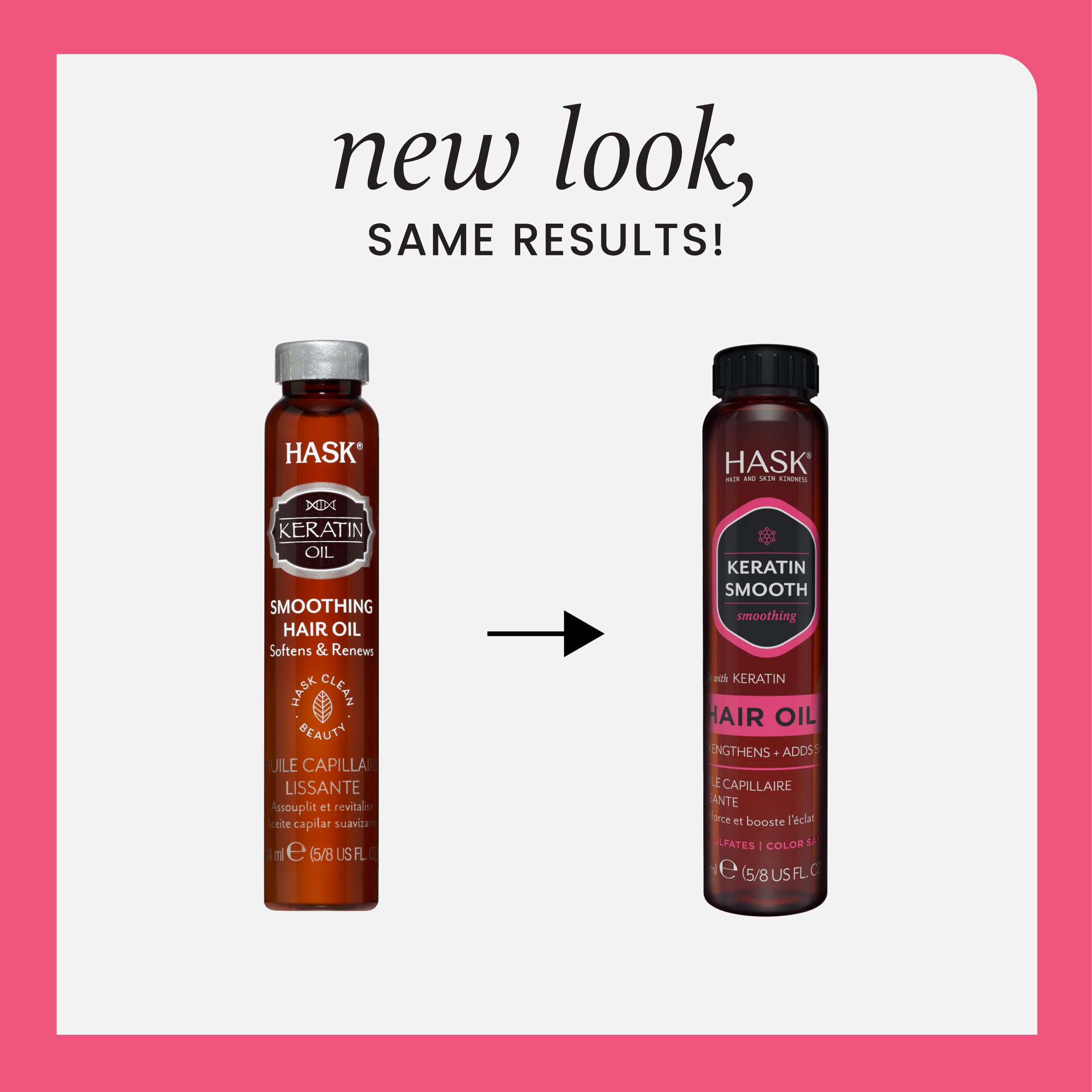 Hask Keratin Protein Smoothing Shine Oil Vial 0.612 Fl Oz 18 ml - Thumbnail 2