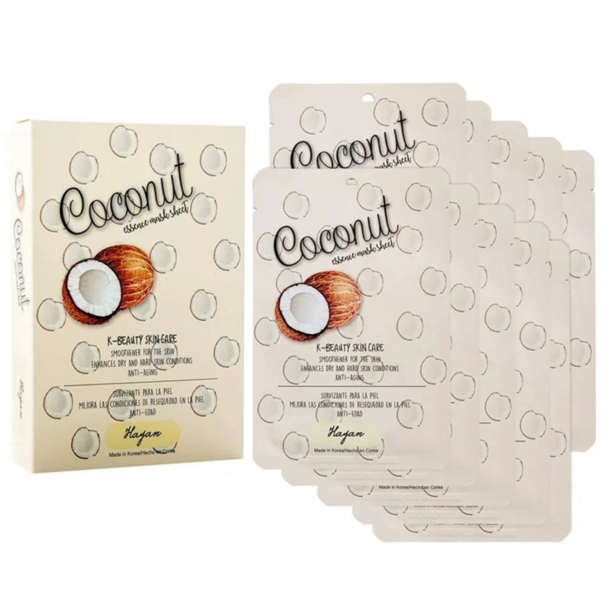 (10-pack) Hayan Cosmetics Facial Mask Coconut