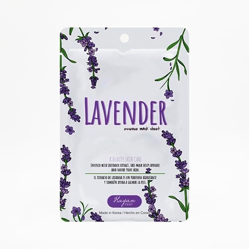 (10-pack) HAYAN K BEAUTY Lavender Face Mask 10 pieces - Thumbnail 3