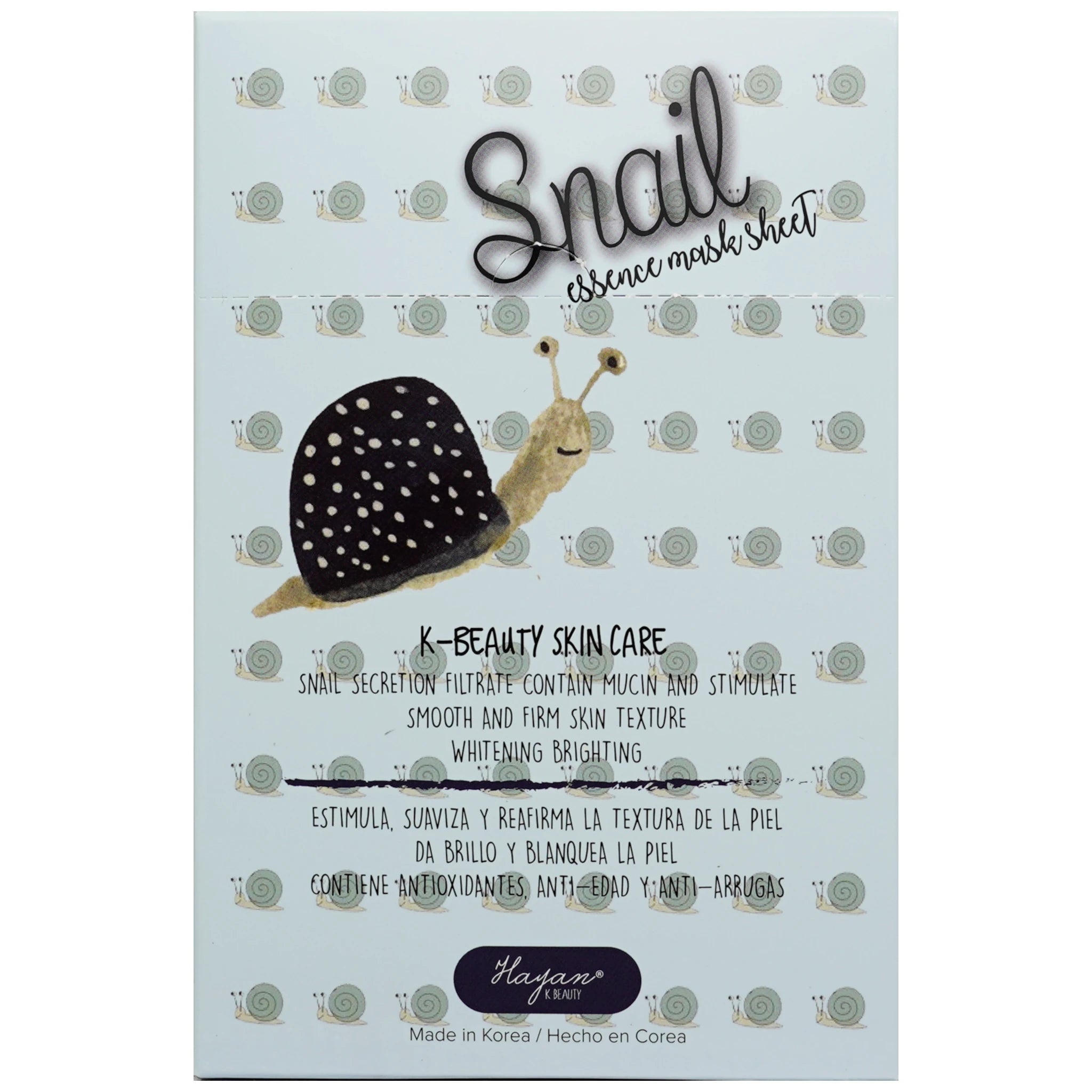 (10-pack) Hayan Cosmetics Facial Mask Snail - Thumbnail 2
