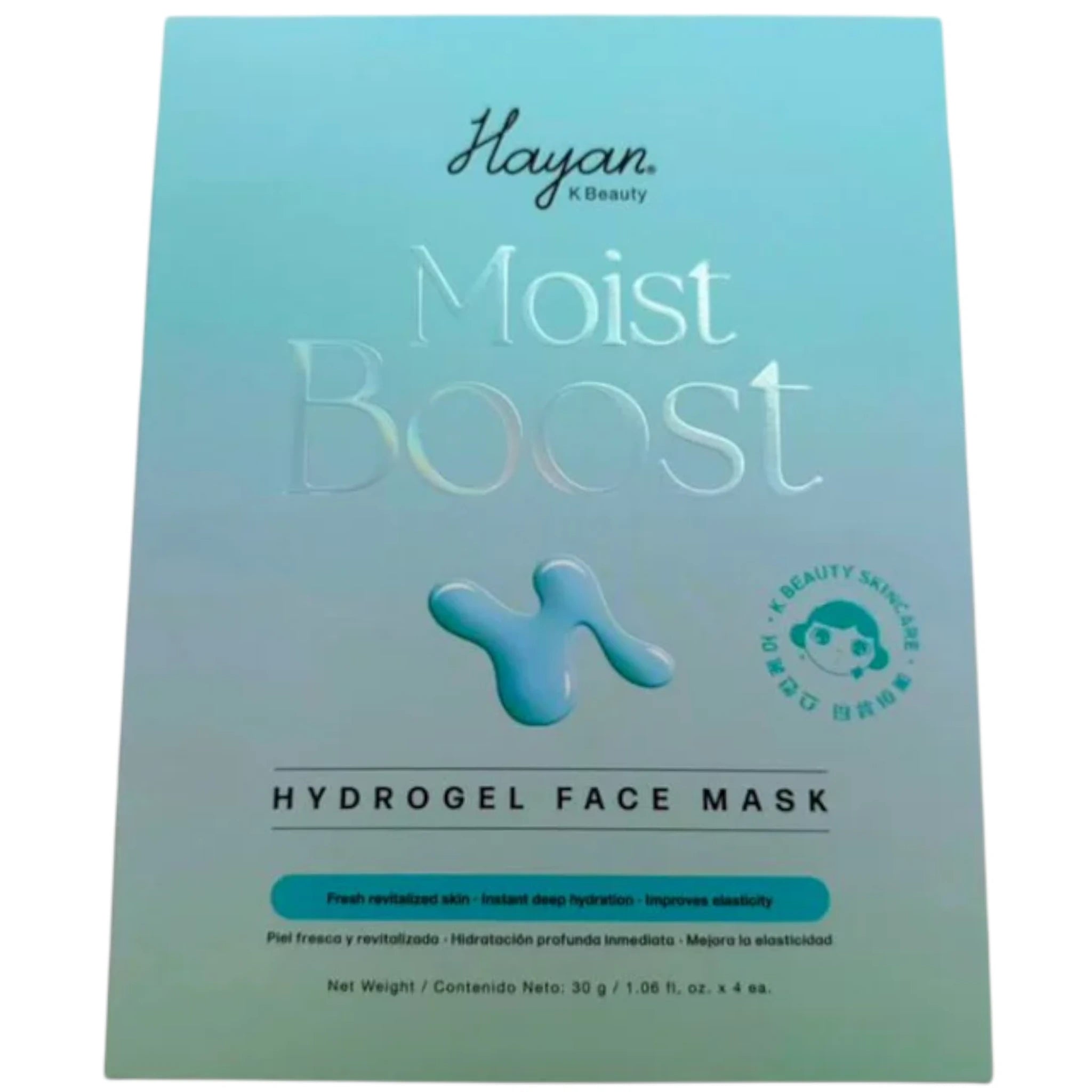 (4-pack) Hayan Cosmetics Hydrogel Face Mask Moist Boost - Image 1