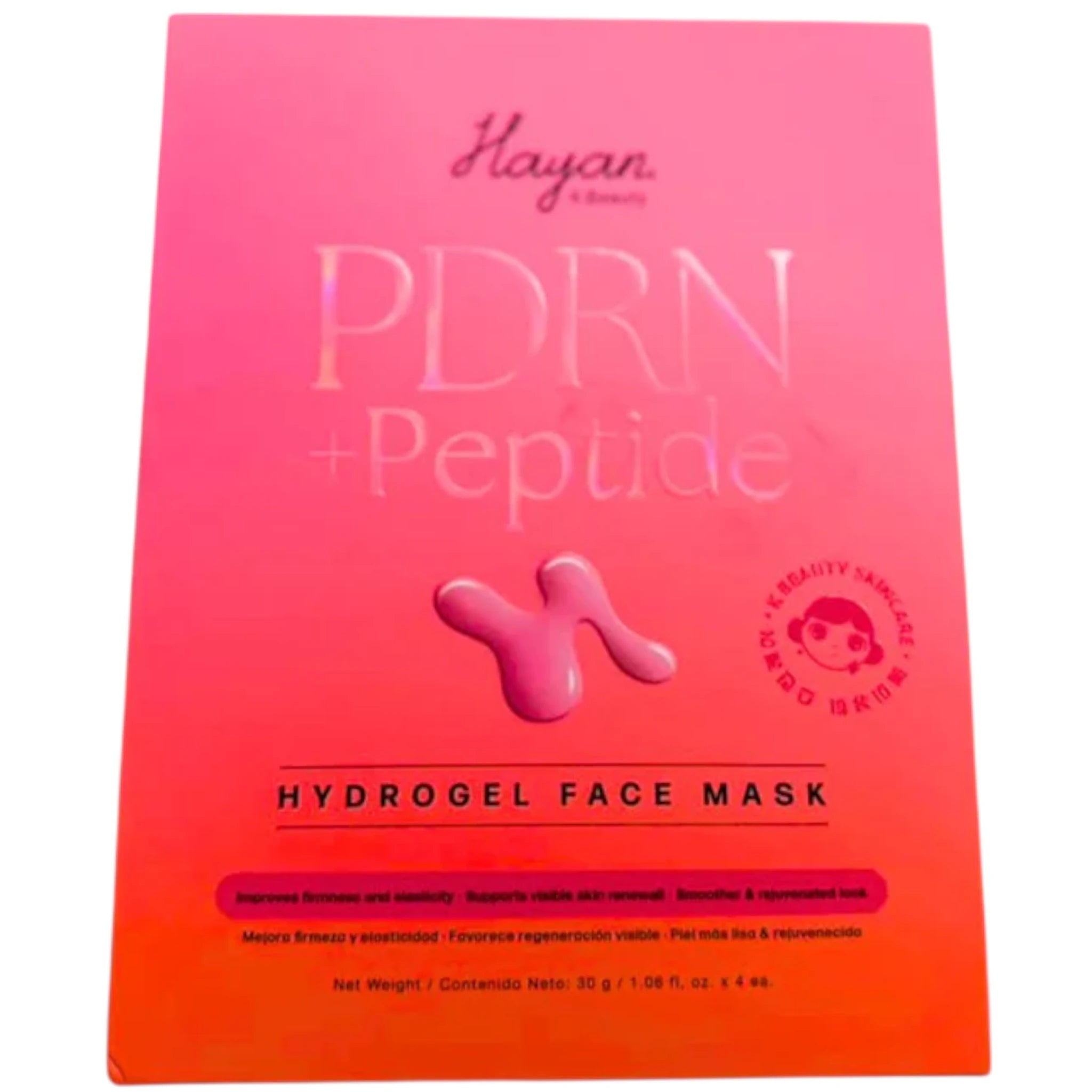 (4-pack) Hayan Cosmetics Hydrogel Face Mask PDRN+Peptide - Image 1