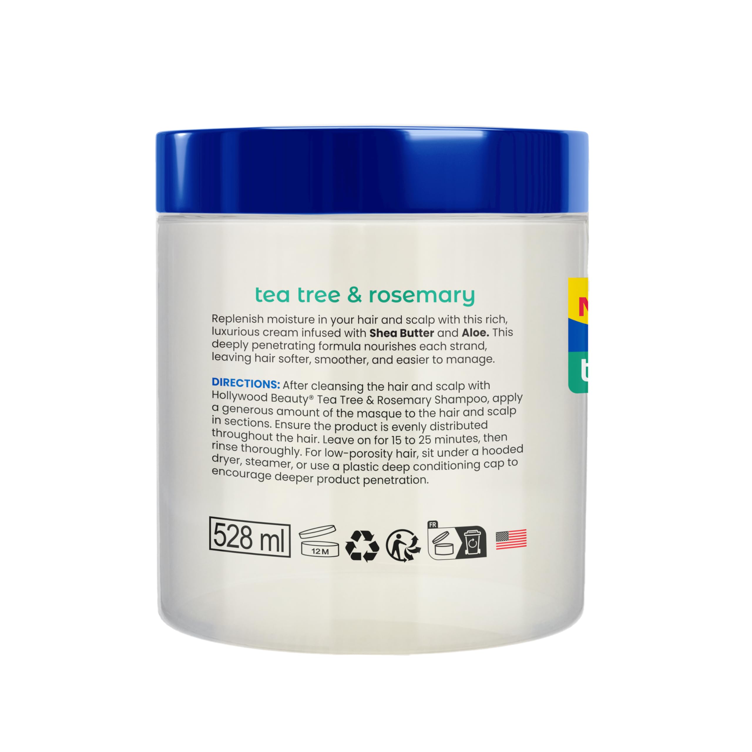 Hollywood Beauty Tea Tree Rosemary Deep Hydration Masque Restores Moisture 18 oz - Thumbnail 3