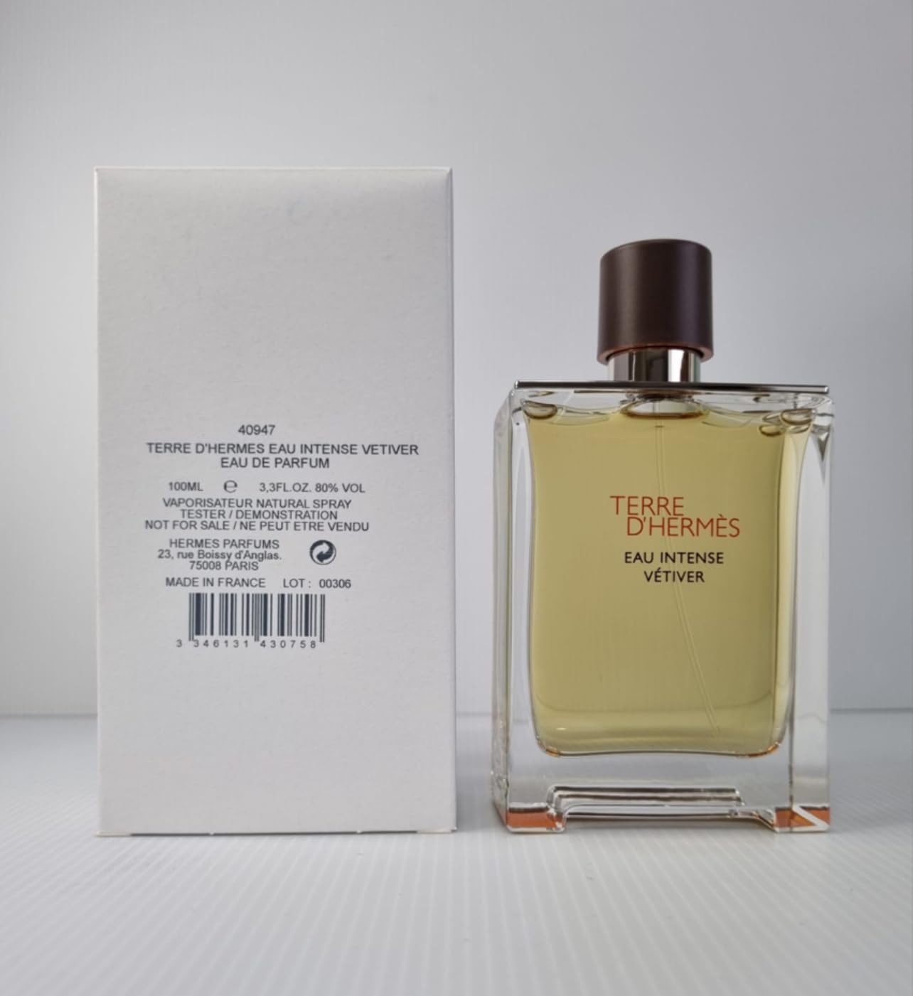 [Tester] Terre D'hermes Eau Intense Vetiver By Hermes *tester EDP 3.3 oz - Thumbnail 2