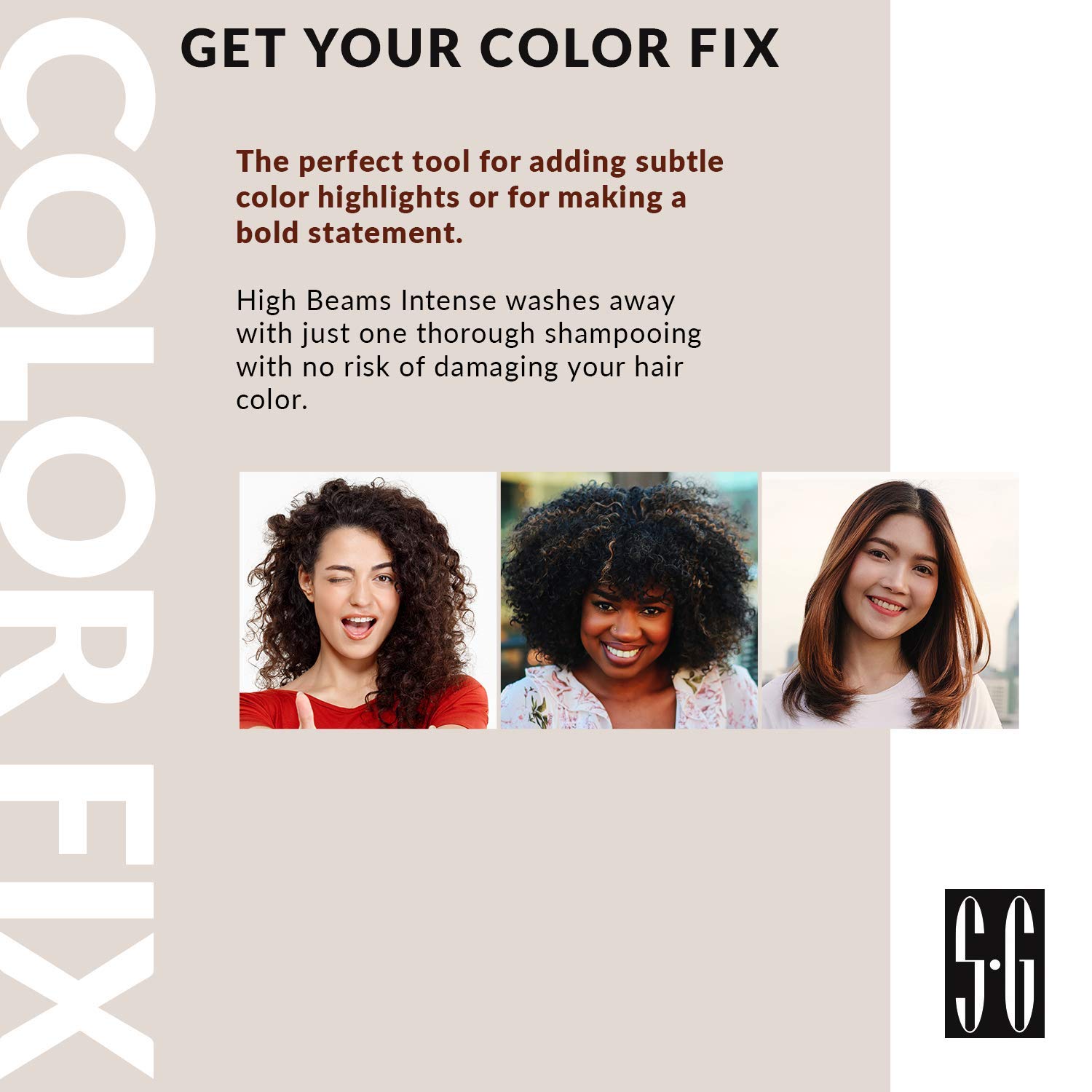 Salon Grafix High Beams Intense Temporary Brown for Unisex Hair Color Unisex - Thumbnail 3