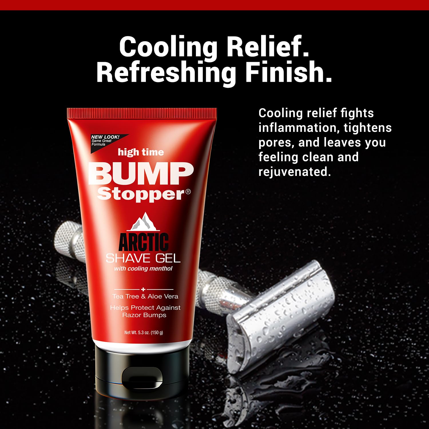 Bump Stopper Arctic Shaving Gel | Face Shave Gel With Menthol Tea Tree Aloe - Thumbnail 2