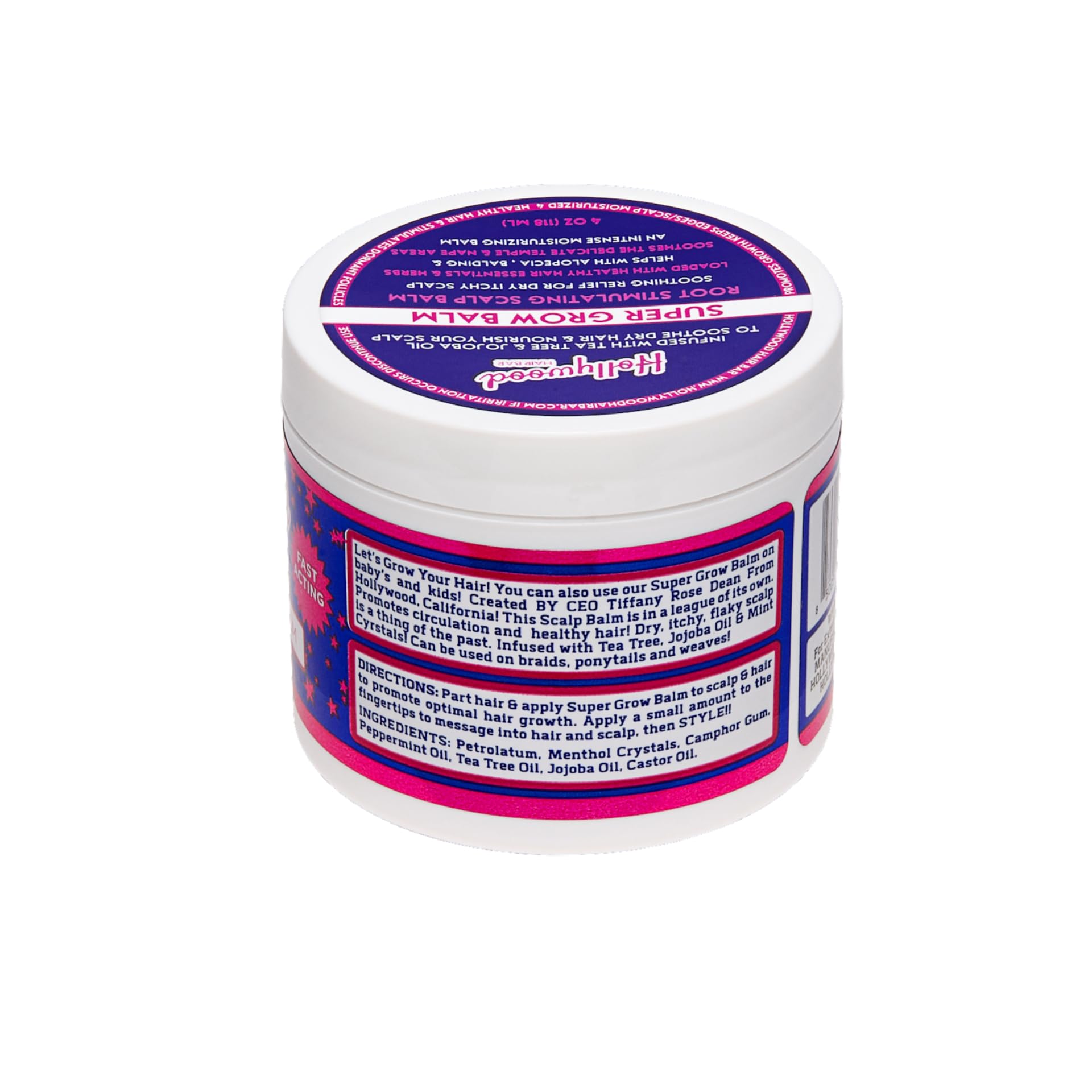 Hollywood Hair Bar Super Grow Scalp Balm Revitalizing Scalp Balm Vegan and